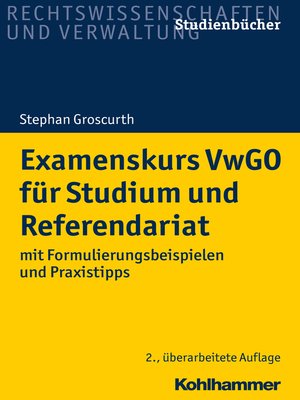 cover image of Examenskurs VwGO für Studium und Referendariat